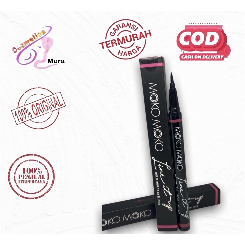 Hot item ! Moko moko bold impact eyeliner intense black / eyeliner pen moko moko