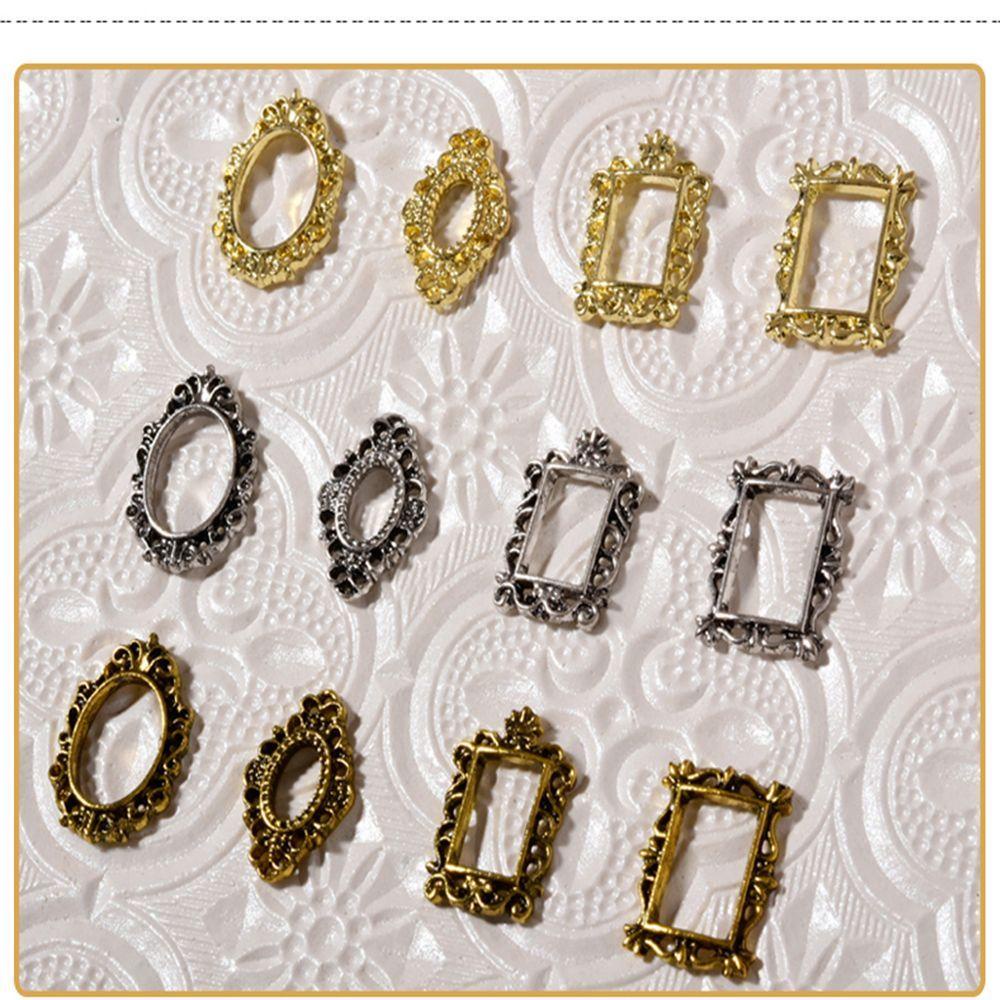 Agustin 3D Perhiasan Nail Art Tahan Lama Fashion Berongga Manikur Aksesoris Dekorasi Patch Alloy DIY Nail Art Charms