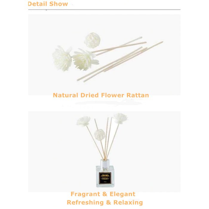 REED DIFFUSER AROMATHERAPHY DEVICE PENGHARUM RUANGAN 50 ML + DEKORASI RUANGAN