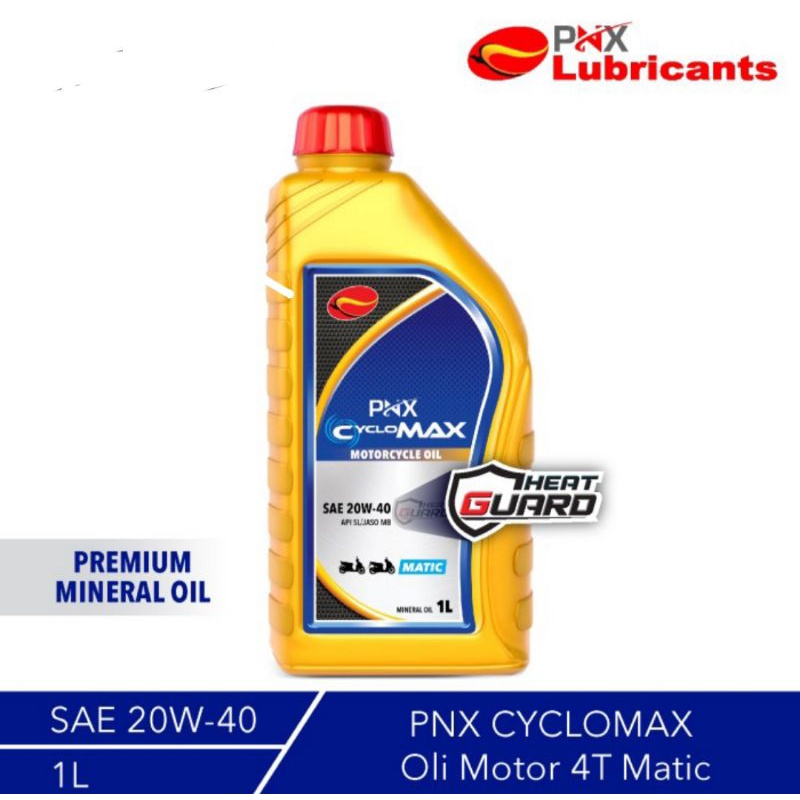 MC - PNX CYCLOMAX Oli Motor 4T MATIC Premium Mineral Oil 1L SAE 20W-40