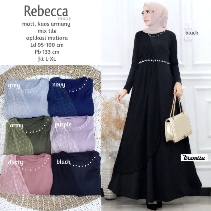 GAMIS KAOS ARMANY MIX TILE REBECCA MAXY BY Tiramisu/LD 95-100 FIT L-XL GAMIS PESTA