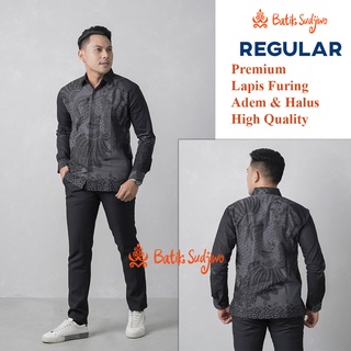 Kemeja Batik Pria Lengan Panjang  Lapis Furing Premium 1023