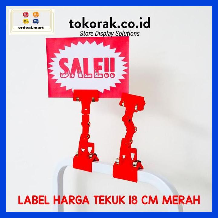 

6Rtiut7- Jepitan Price Tag Label Harga Holder Robot Tekuk 18Cm - Putih 5Ea5W5-