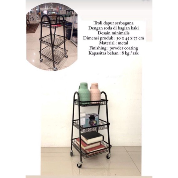 Troli dapur / Troli serbaguna Informa Warner