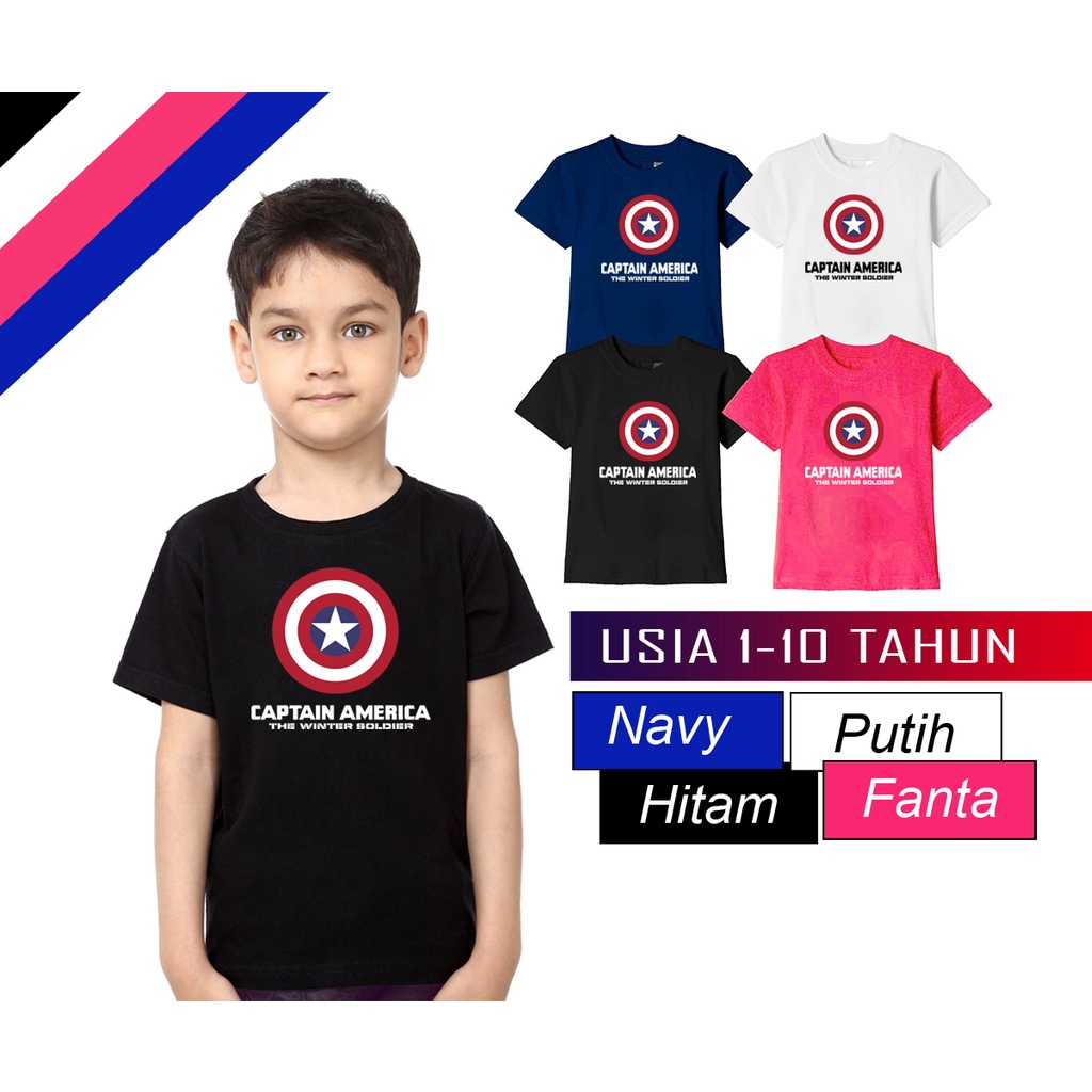 KAOS ANAK TSHIRT CAPTAIN AMERIKA