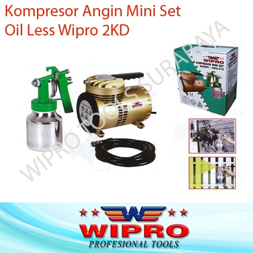 Kompresor Angin Mini Set Oil Less Wipro 2KD