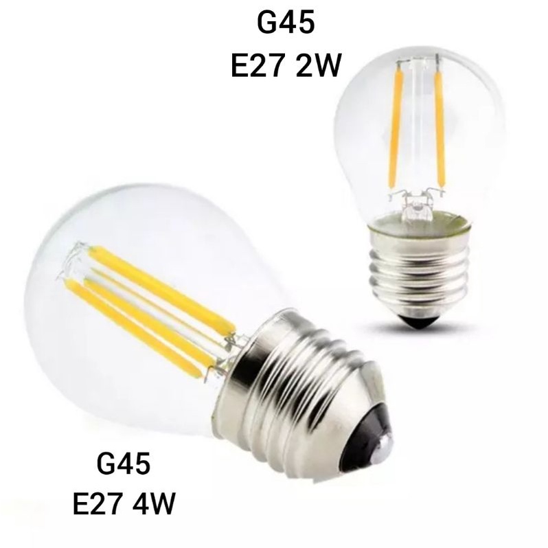 Lampu LED Filamen G45 G80 ST64 C35 E27 2w 4w watt Filament Edison Vintage Lampu Bohlam cafe-