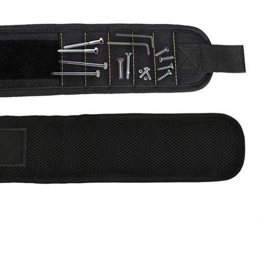 Gelang sabuk Magnet tukang kontraktor kontruksi Magnetic Wristband - Hitam