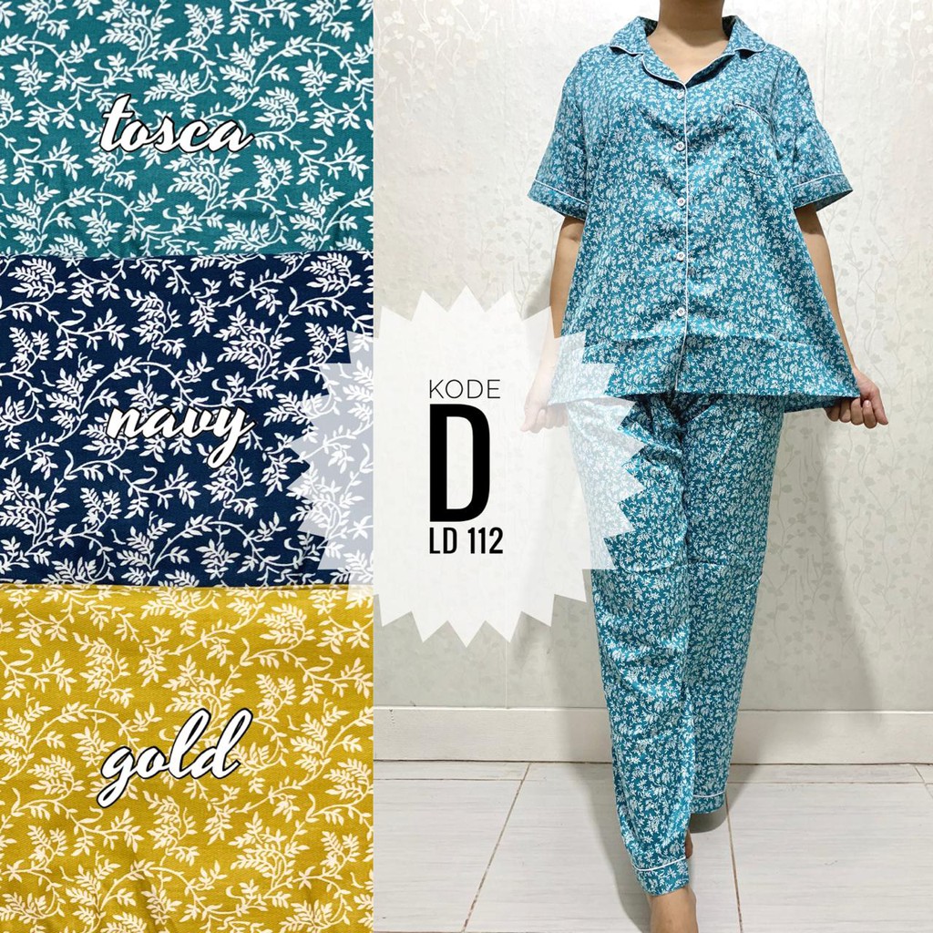 Piyama pajamas kerah katun jepang kajep ORI GOLD pretty girl busui bum