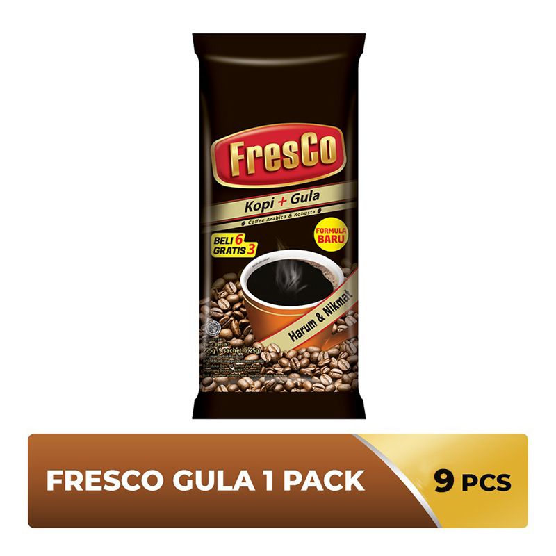 Fresco Gula 25gr x 9 /Fresco Cappuccino beli 6+3x 25gr/FresCo Kopi Krim Susu 28 gr 10 sachet/Beng-Beng Drink Chocolate 4X30 gr