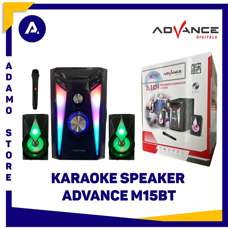 Speaker Advance M15BT Bluetooth Karaoke Speaker Free Wireless Mic