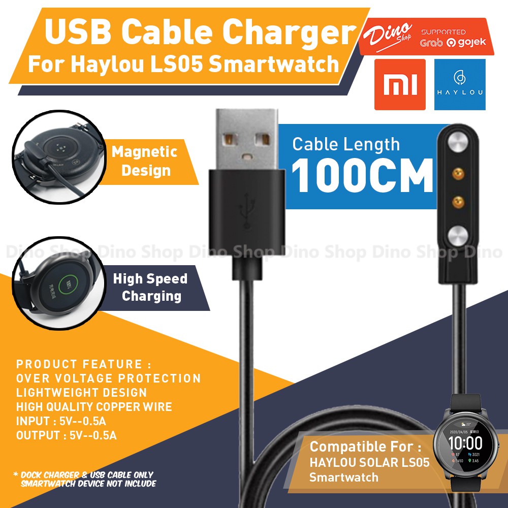 USB Docking Charger for Haylou Solar LS05 Smartwatch Xiaomi LS 05 OASE W1 LS05S