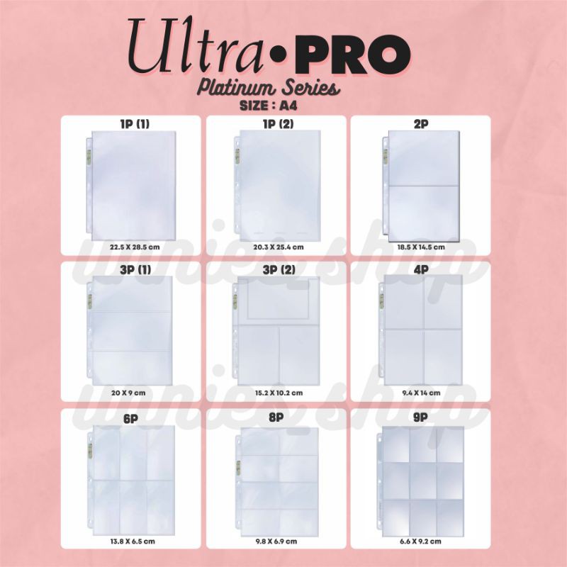 Ultra Pro Sleeve A4 3Holes [MIN. 5PCS & WAJIB CO PACKING]