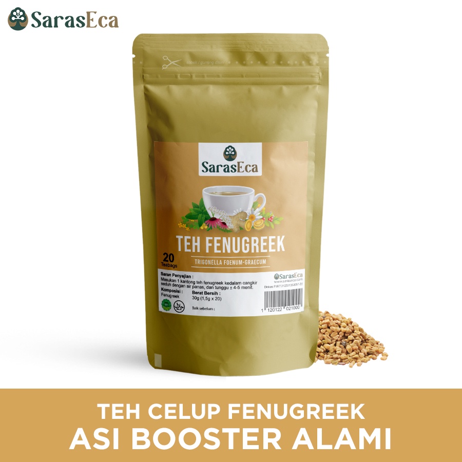 

Teh Celup Fenugreek Klabet Kelabat Herbal Pelancar Asi Booster Alami Organik - SarasEca