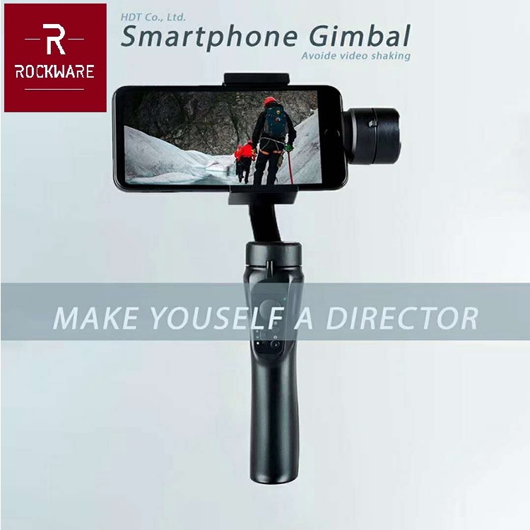 ROCKWARE RW-F6 - 3-Axis Folding Stabilizer - Gimbal Smartphone