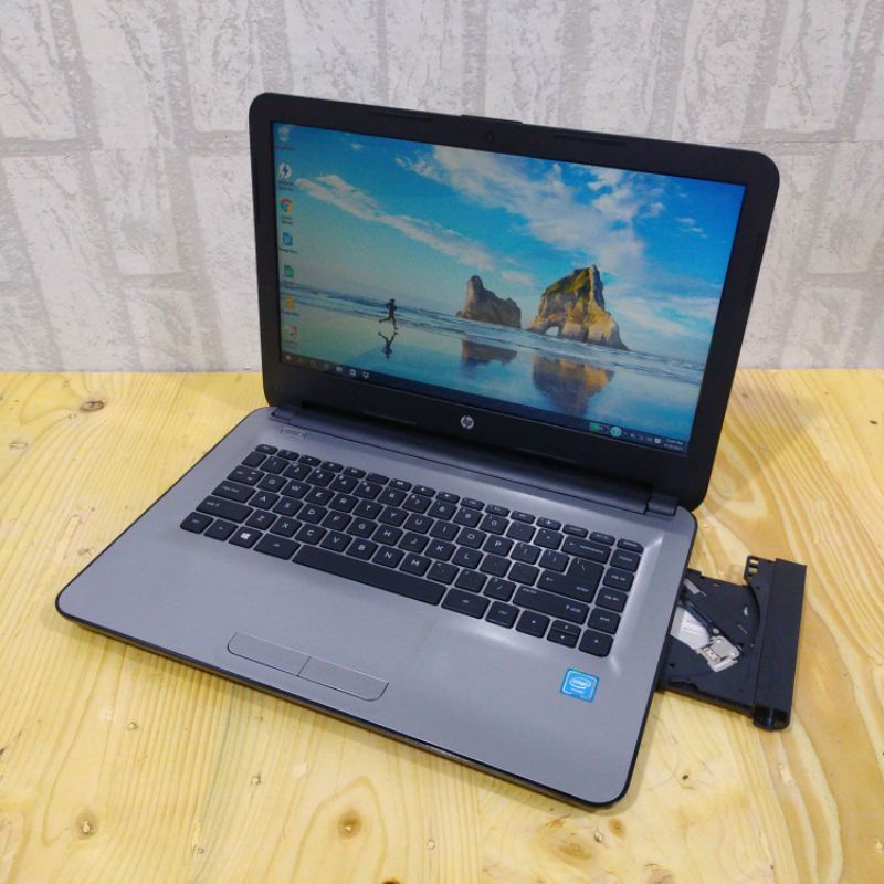 Laptop Hp 14 intel Celeron - N3050 Ram 4GB HDD 500GB Layar 14 inc Windows 10 Siap pakai full aplikasi