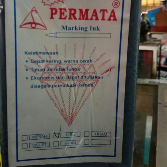 

☪ Tinta permanen literan untuk karung merk Permata - Merah ❇