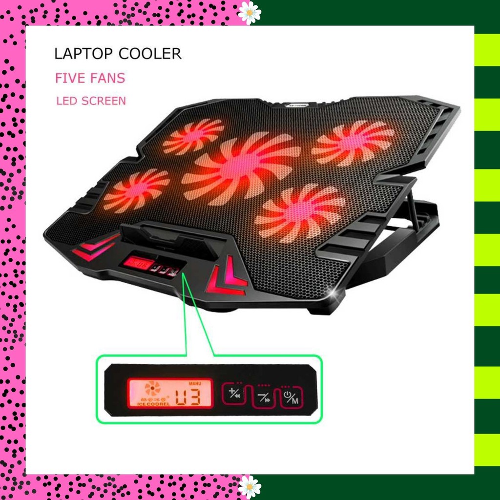 Cooling Pad Laptop - Pendingin Laptop - Cooler Laptop - Cooling Fan Laptop - ICE COOREL K5