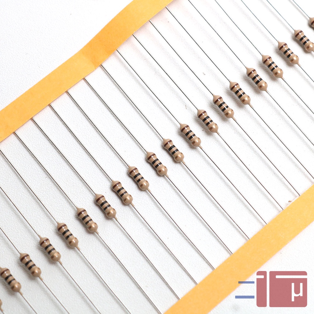 x10 Resistor 10R 10 Ohm 1/4W Karbon 5% Taiwan Kaki Tembaga