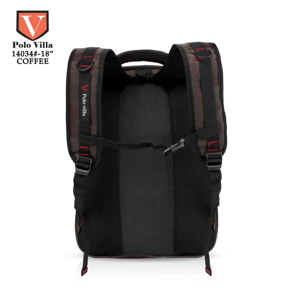 (RF) Tas Polo Villa 14034 Tas Sekolah Laptop Backpack Tas Pria