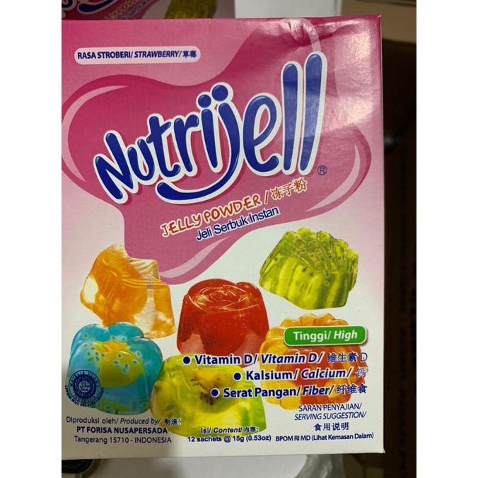 

Nutrijell Stroberi / Strawberry 15 gr perbox isi 12 pcs