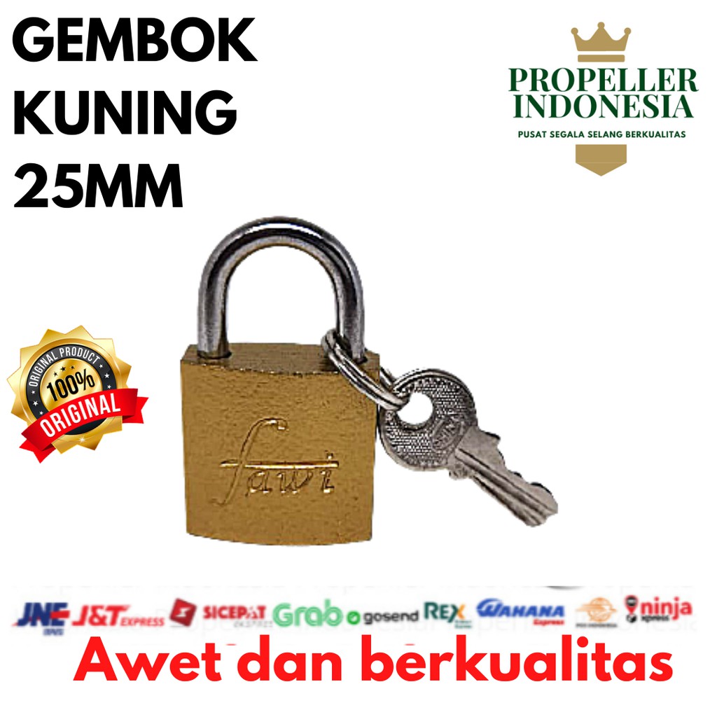 Gembok Kuning 25MM Gembok Rumah Gembok Koper Gembok Kecil