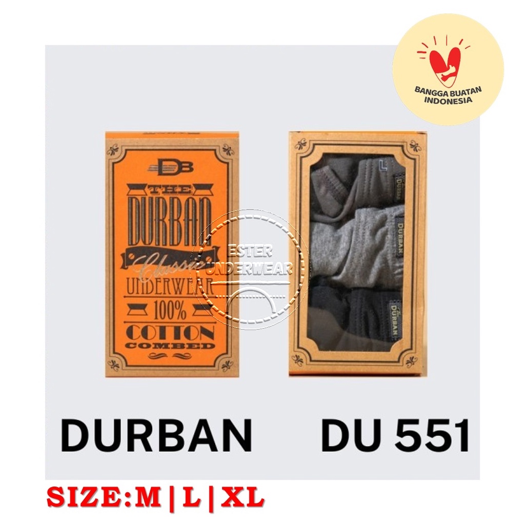CELANA DURBAN KARET KECIL SPESIAL CLASSIC MODEL DU 551 ISI 3PCS