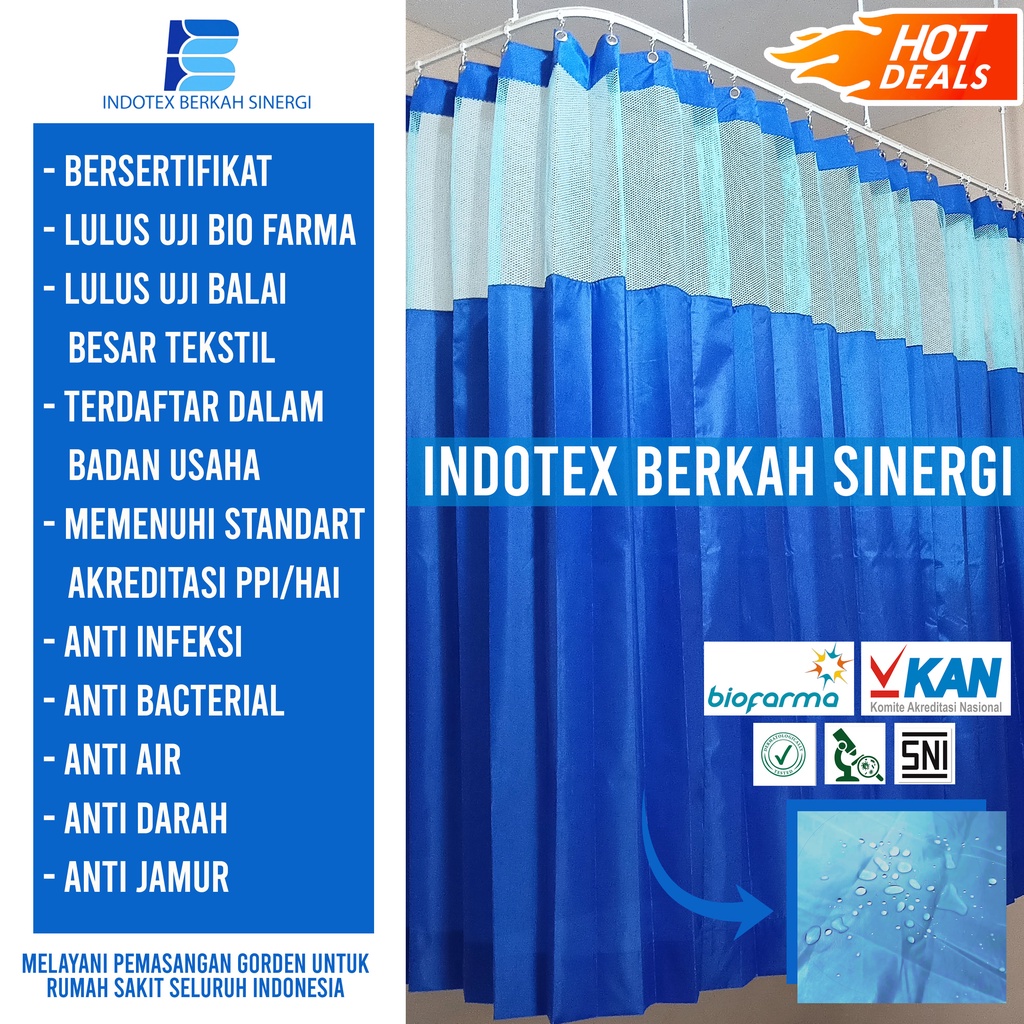 GORDEN RUMAH SAKIT | SEKAT | KLINIK | SPA | SALON | TIRAI KAIN PEMBATAS RUANGAN / BERAPA HARGA GORDE