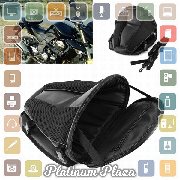 Tas Motor Touring Back Seat Tail Storage Bag - 666 - Black`1W5YHH-