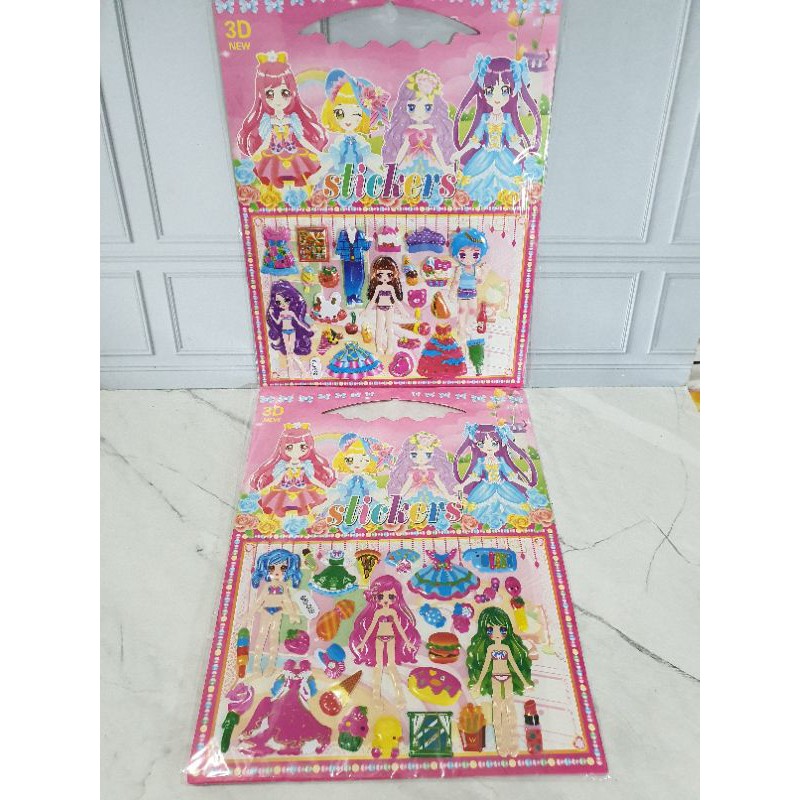 sticker gambar karakter/sticker anak/sticker girl/STICKER KOTAK BESAR-1