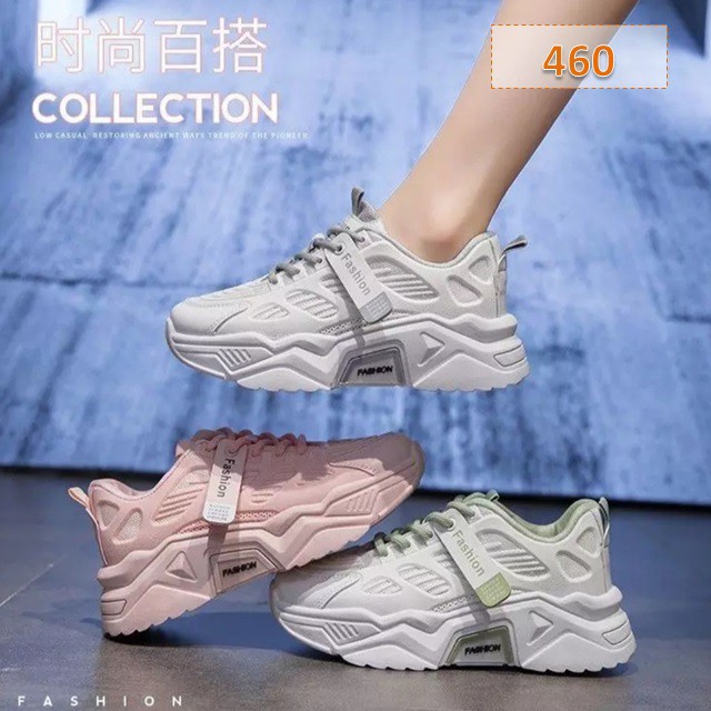 Sepatu Wanita Sneakers Lopast Jinto Fashion Korea Sole 4cm - 460