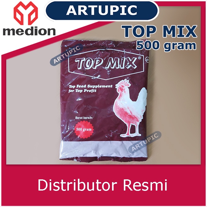 Top Mix 500 gram Topmix Tambahan pakan ayam penggemuk meningkatkan produksi telur mineral Medion