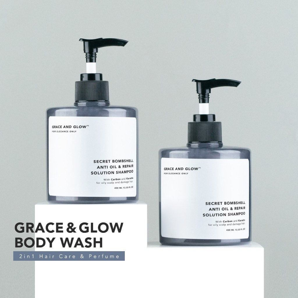 POKY - Grace &amp; Glow English Pear Freesia Black Opium Body Serum Body Wash - Body Scrub Shampoo