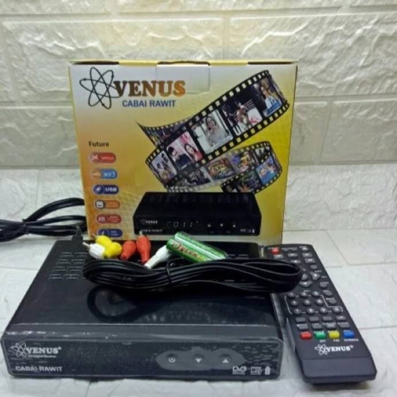 VENUS CABAI RAWIT SET TOP BOX TV DIGITAL DVB T2 DVBT2 VENUS CABE RAWIT