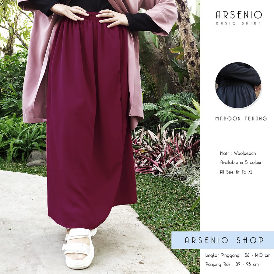 TERLARIS Rok Basic Polos / Rok Wolfis / Rok Polos Murah / Rok Basic Murah / Rok Santai / Rok Polos