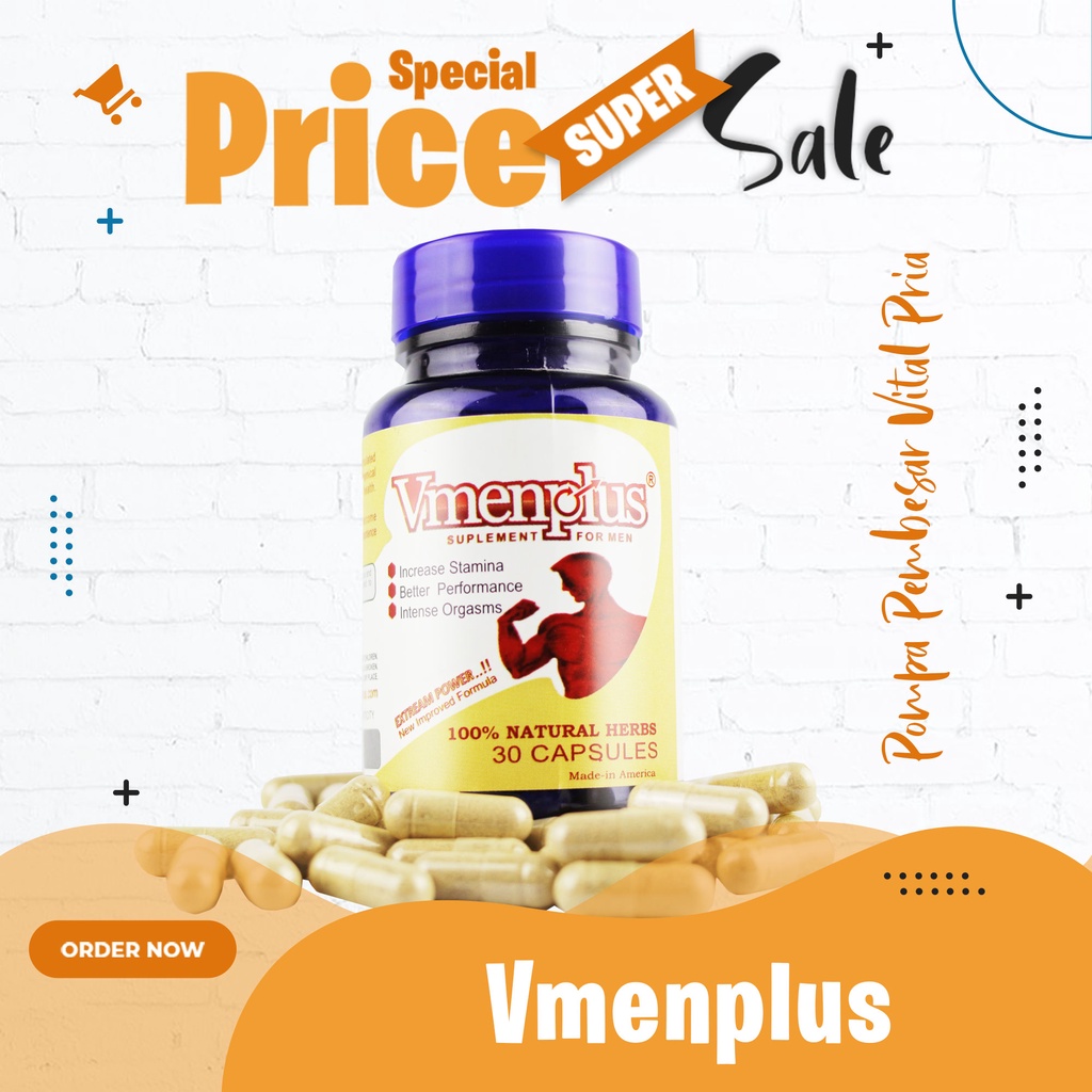 Diskon - Agar Tahan Lama Vmen Plus Asli Suplemen Vmenplus 100% Original Kuat Kelamin,_ Pria