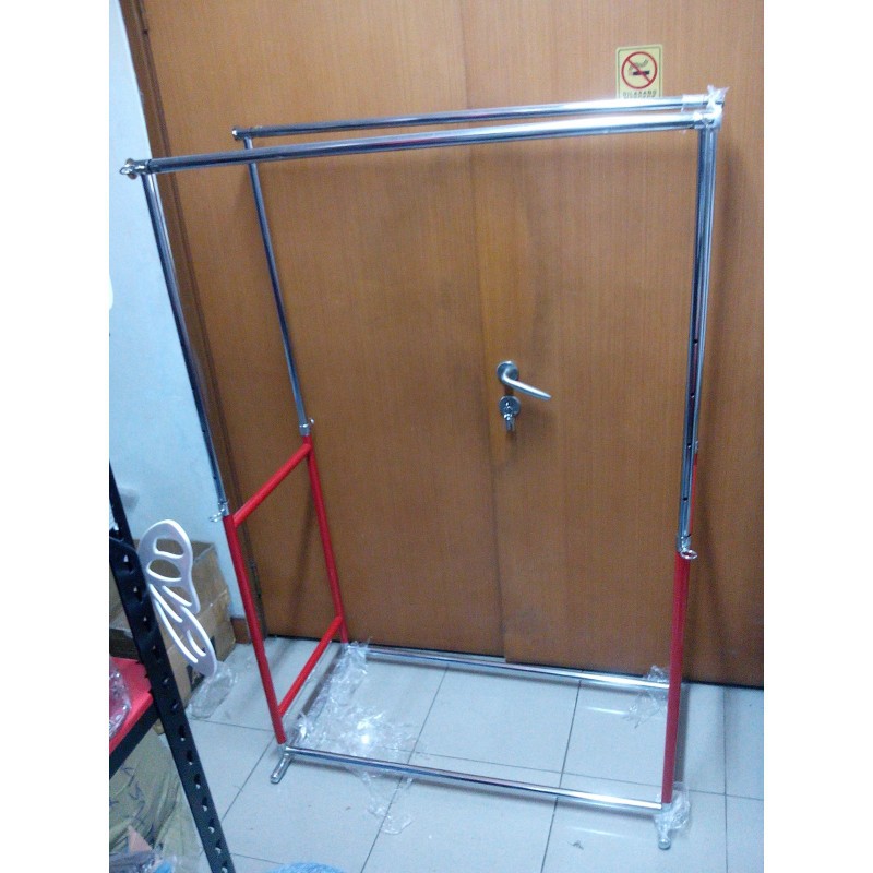 Gawangan Double Gantungan Display Baju Fashion Perlengkapan Toko Pakaian