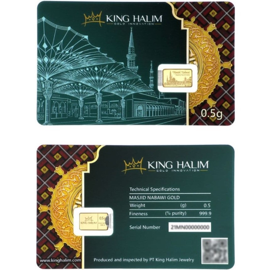 Logam Mulia King Halim / LM KH &quot;Masjid Nabawi&quot; 24K 0.5 gram - SDW Gold -