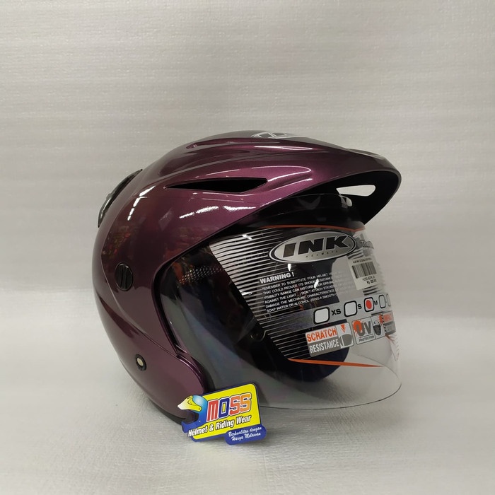 Helm INK CX 22 CX22 Solid Polos Deep Purple | Halfface | Original| SNI