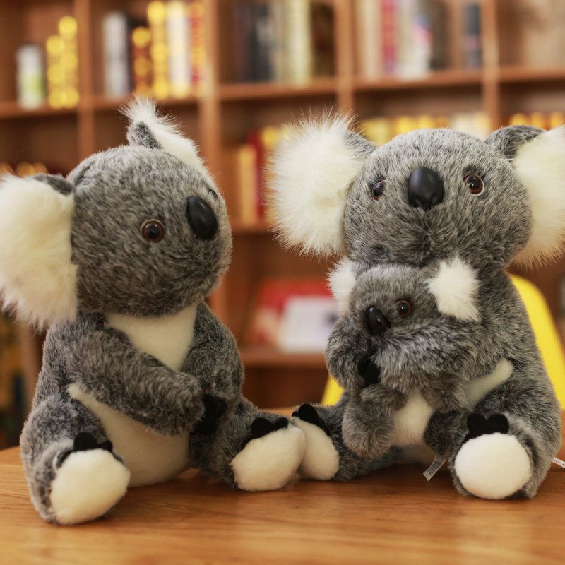 Mainan Boneka 28cm Cute Animal Koala Bear Plushie Toys Sitting Mother and Baby Koala Stuffed Plushie Dolls