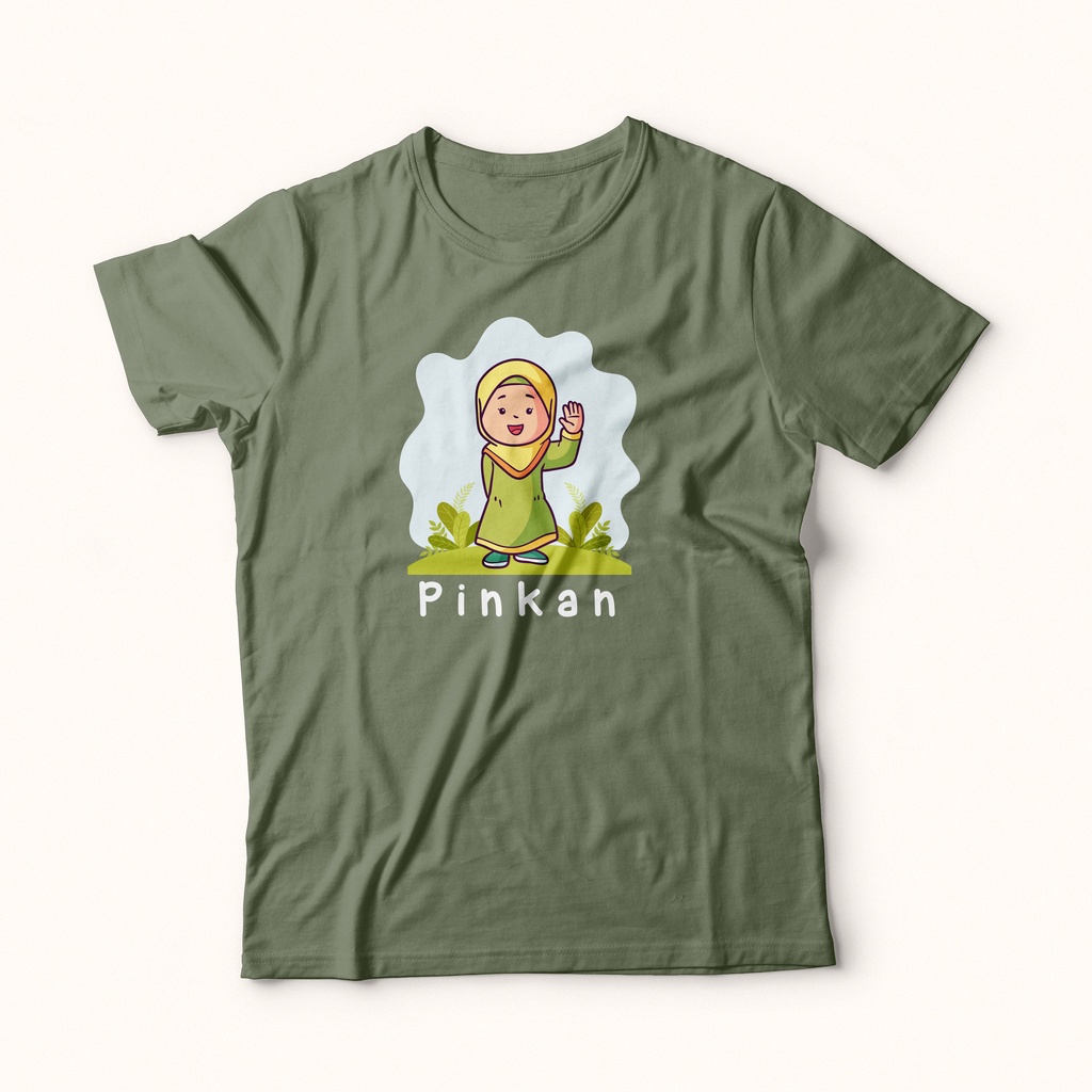 GRATIS SABLON NAMA | KAOS ANAK LAKI-LAKI DAN PEREMPUAN TEMA KARAKTER MUSLIM, USIA 1-13 TAHUN by Ribbedkids