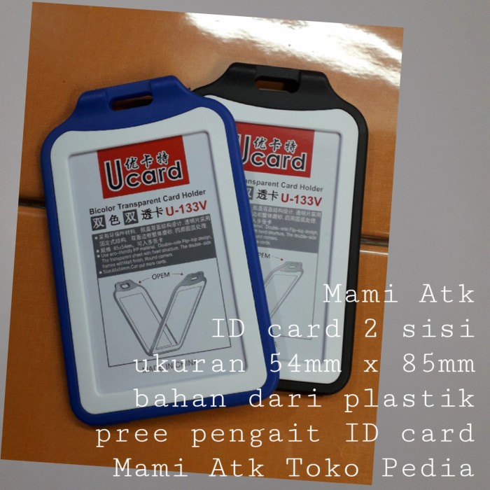 

Unik Id Card Holder Ukuran 54Mm X 85Mm Free Pengait Id Card Hemat
