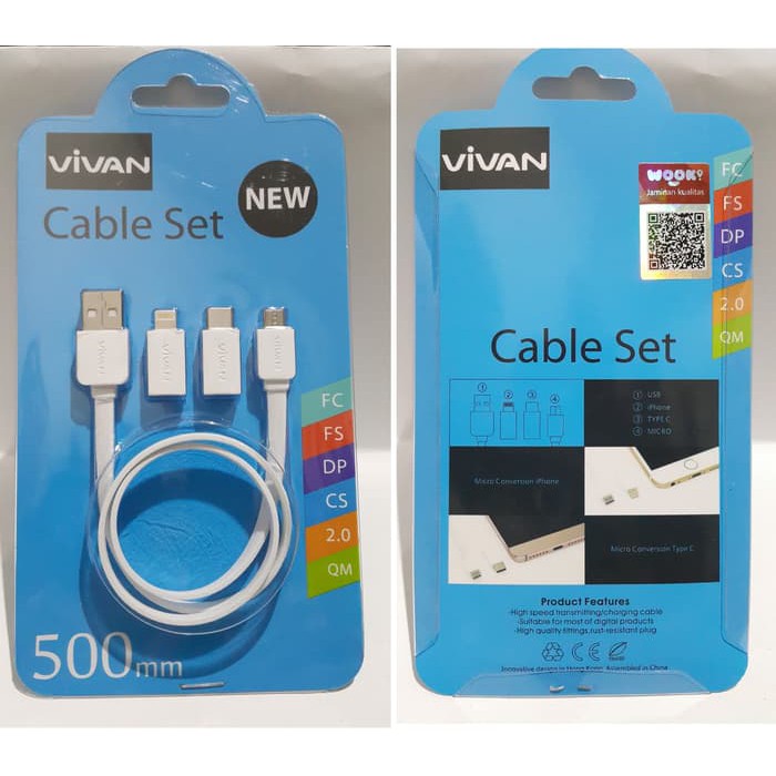 KABEL DATA VIVAN SET NEW TYPEC