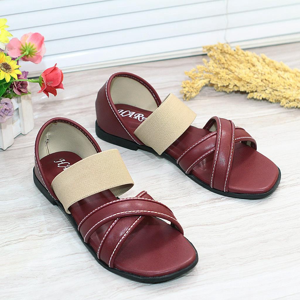 Sandal Teplek 2cm Wanita Dewasa Mangkok Karet / HR 021