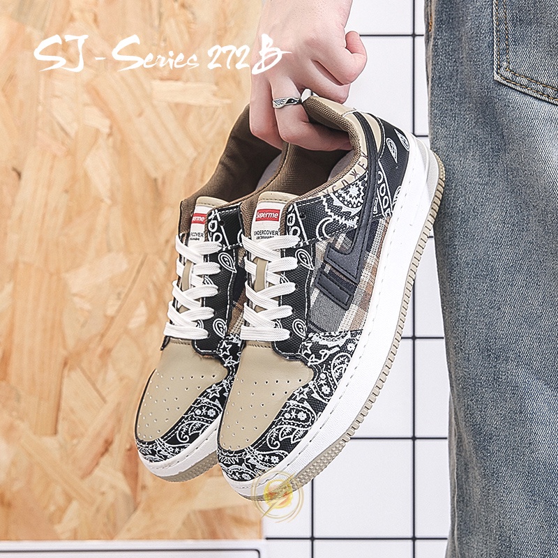 [JWALK] Sepatu Sneakers Pria Tali Rendah Casual Trendy Batik - 272 B