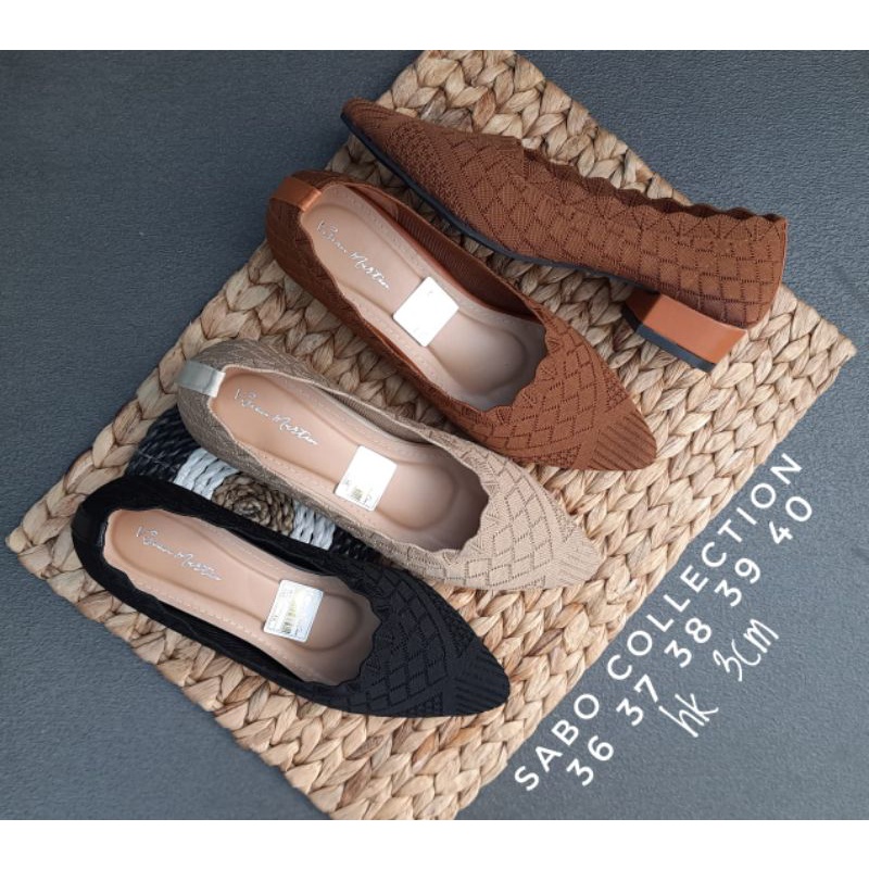 Sepatu Wanita Formal Hak Pendek Import 6601