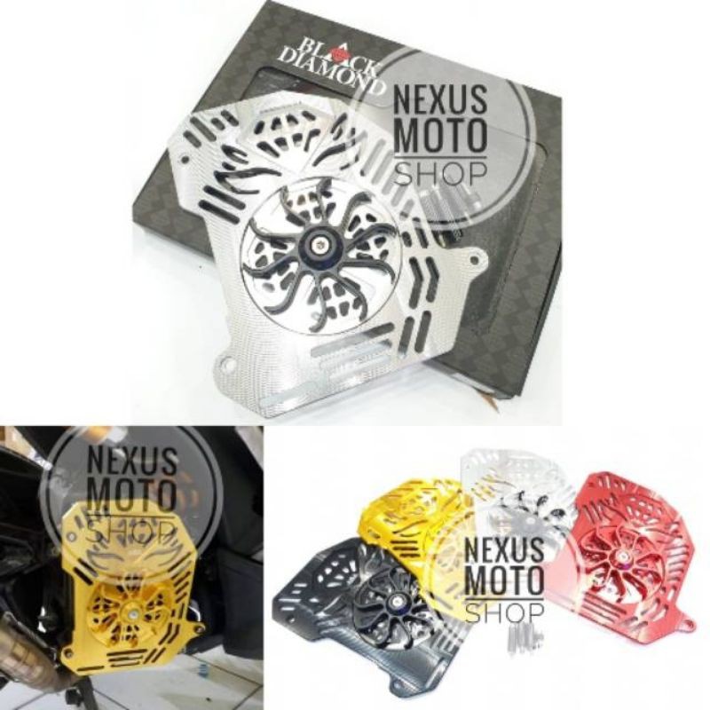 cover radiator aerox new tutup radiator black diamond Aerox connected