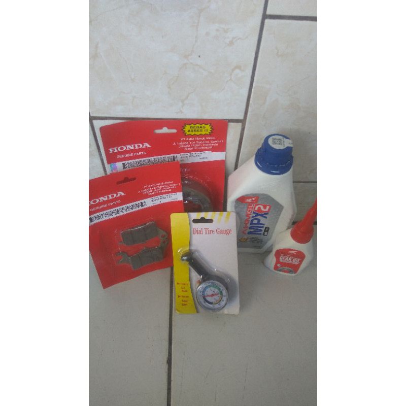 CAFEAYLIA PAKET SERVIS BULANAN GANTI OLI MOTOR MATIC BEAT FI ESF KARBU SEPAKET 5 PRODUK