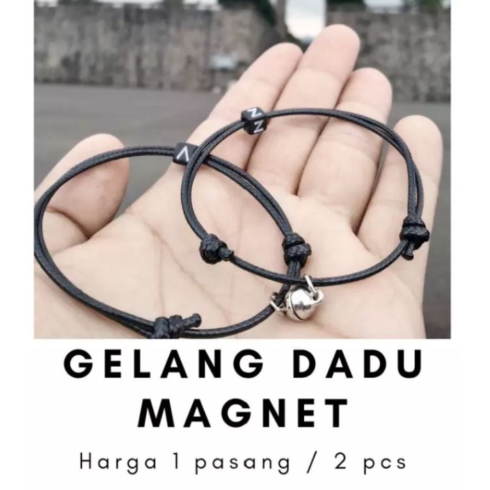 GELANG COUPLE MAGNET HURUF / GELANG VIRAL EPOCY /GELANG COUPLE / 2 PCS / 1 PASANG GELANG COUPLE MAGN