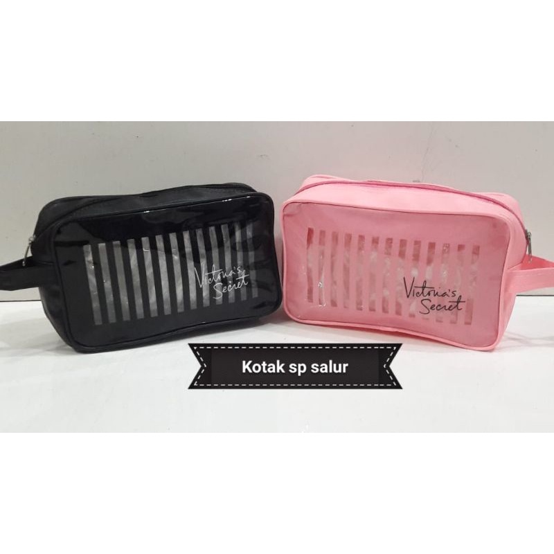 Pouch kosmetik kotak segi mika salur